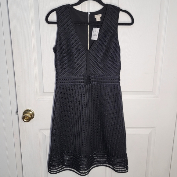 J. Crew Sleeveless Eyelet Fit Flare Dress